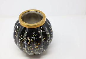 Vase Round with Brass Rim